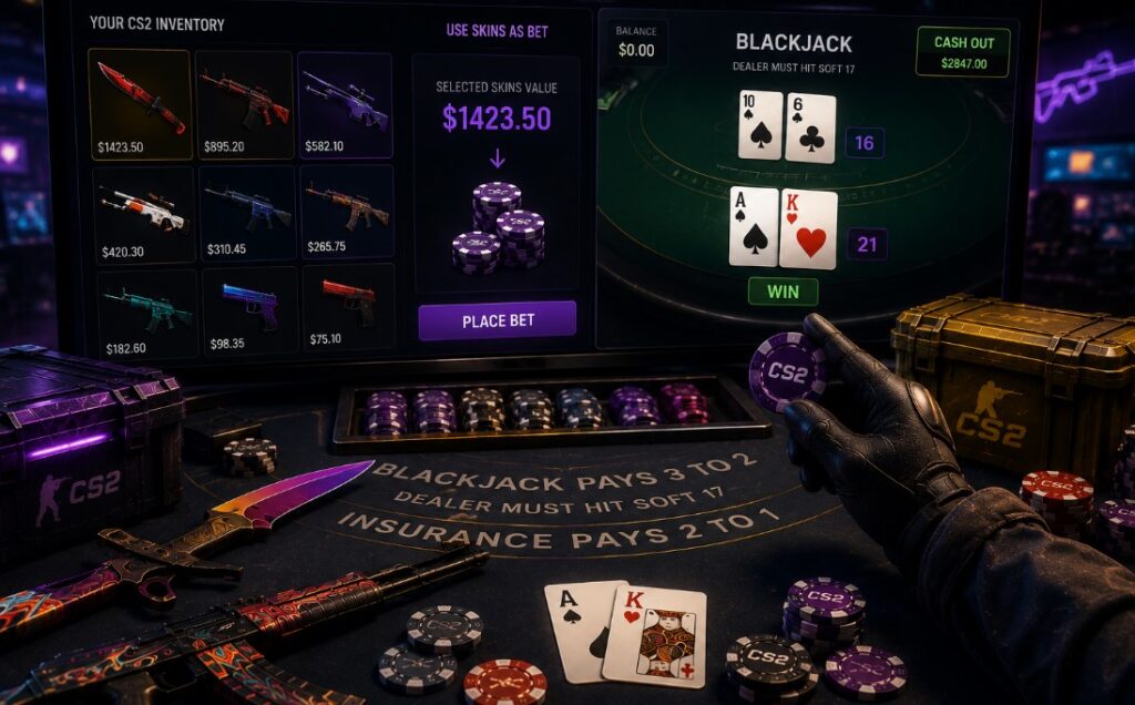 How CS2 Skins Can Be Used in Blackjack